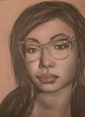 Marlena Myles, 2026. Pastel on Pastel Mat, 9"x12"itled